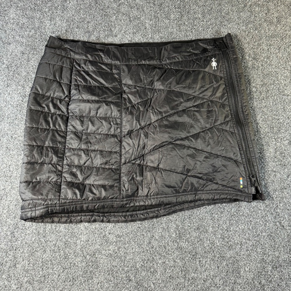Smartwool Corbet 120 Quilted Insulated Skirt Black Merino Wool Blend Womens L